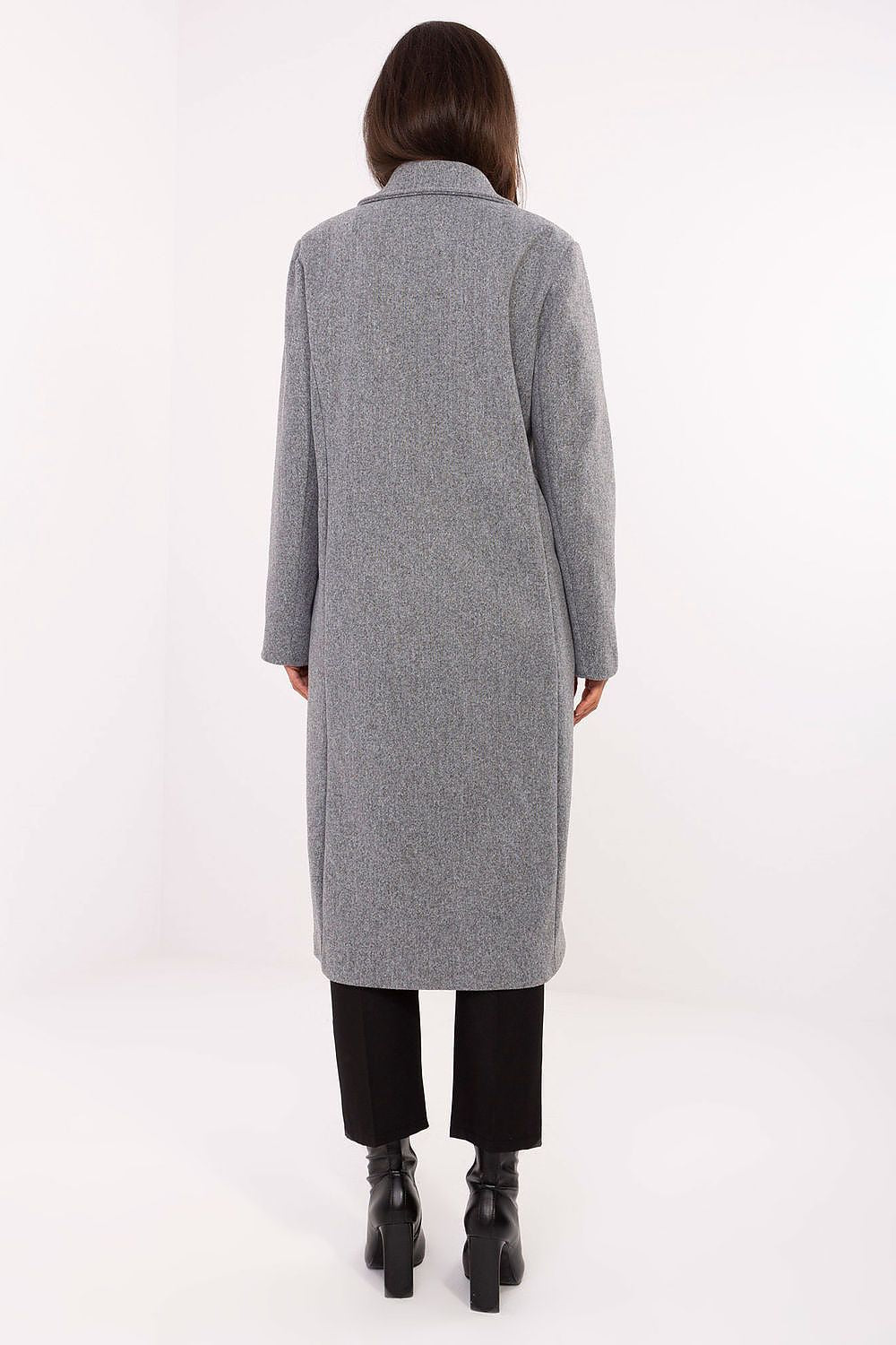 Mantel Damen klassisch lang Schulterpolster Polyester – Universalgröße