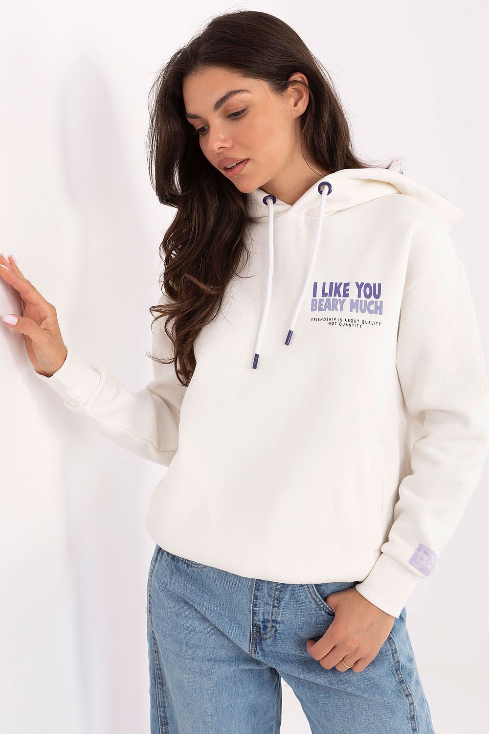 Hoodie Damen lässig – Kapuzenpullover mit Print & Taschen