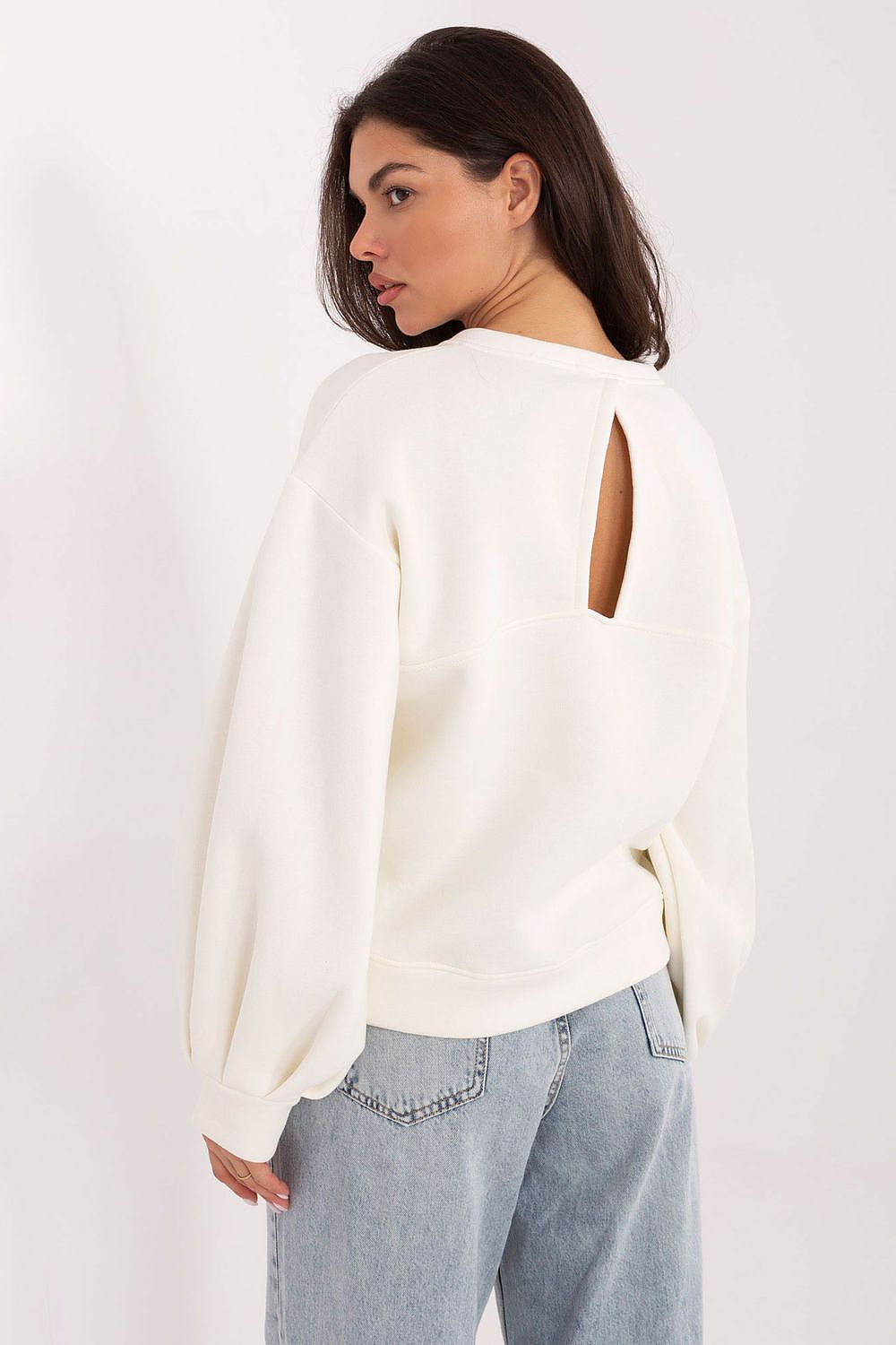 Damen Sweatshirt mit Stickerei & Ballonärmeln