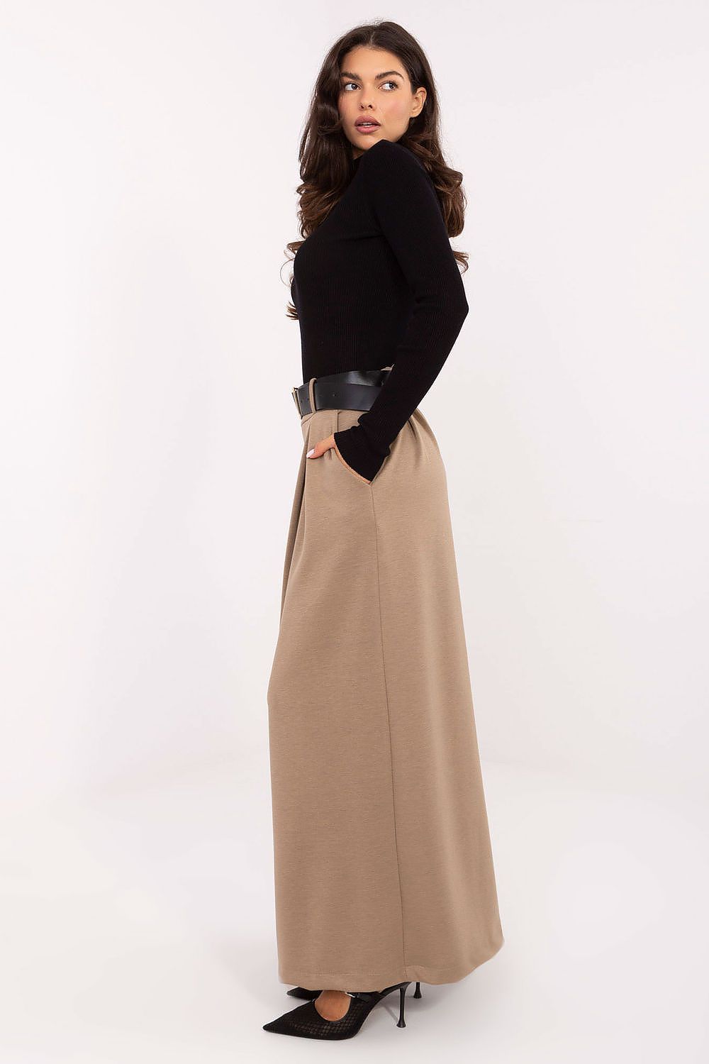 Palazzo-Hose Damen – Elegante Weithose mit Hoher Taille & Gürtel