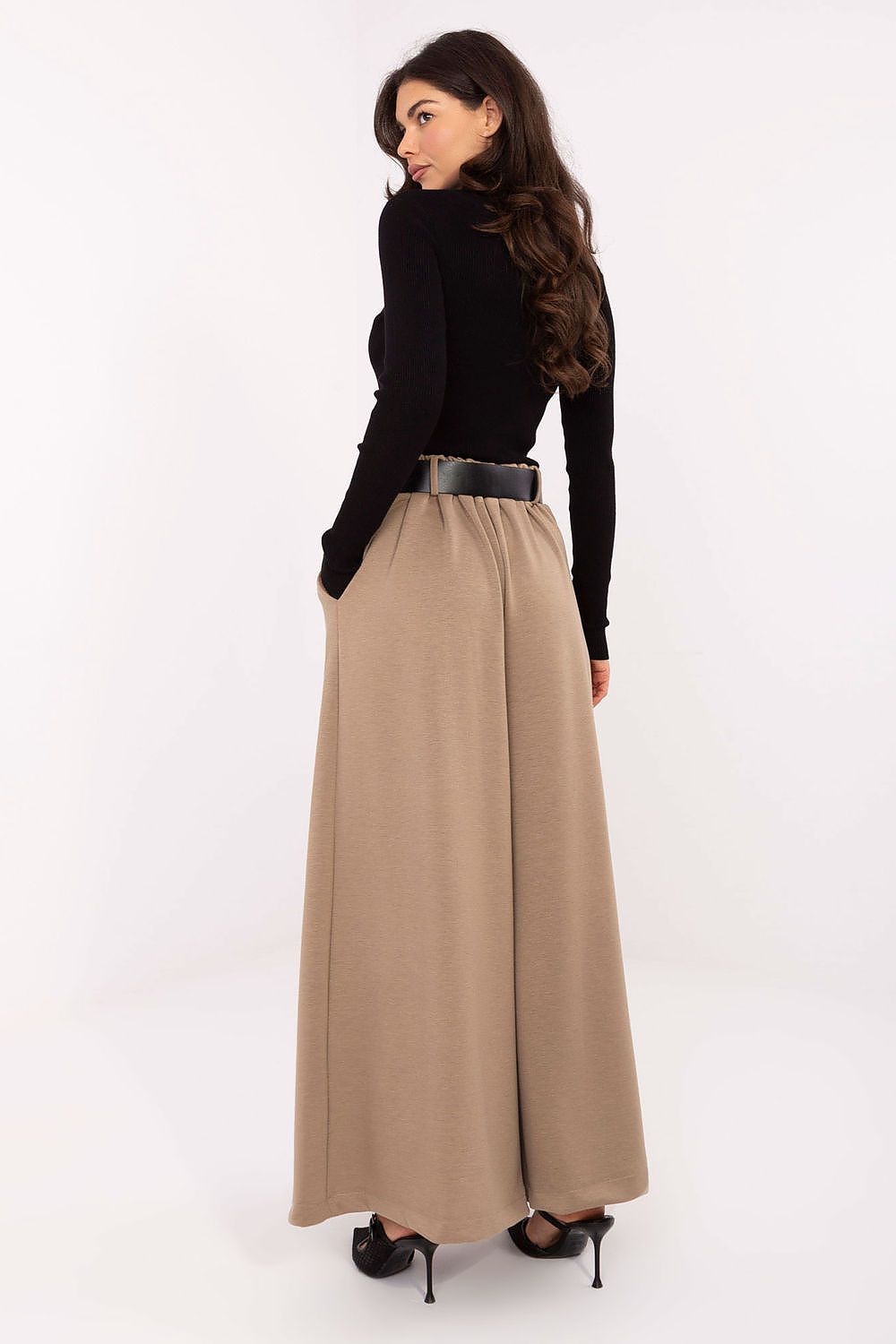 Palazzo-Hose Damen – Elegante Weithose mit Hoher Taille & Gürtel