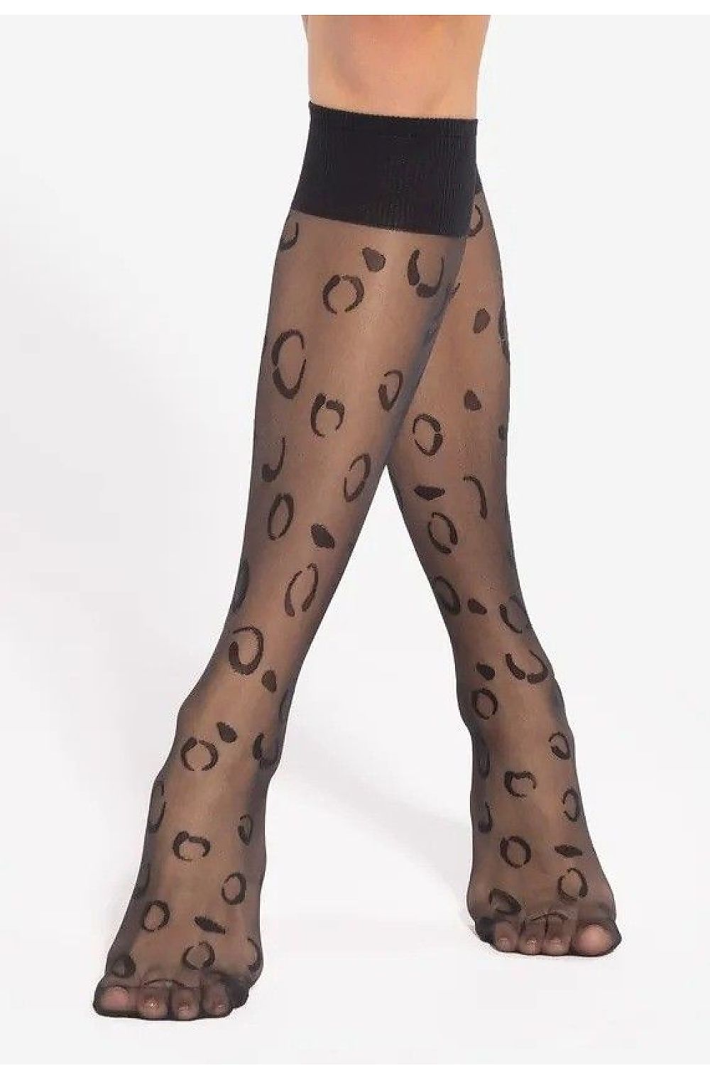 Kniestrümpfe 20 DEN Muster Damen elegant & bequem