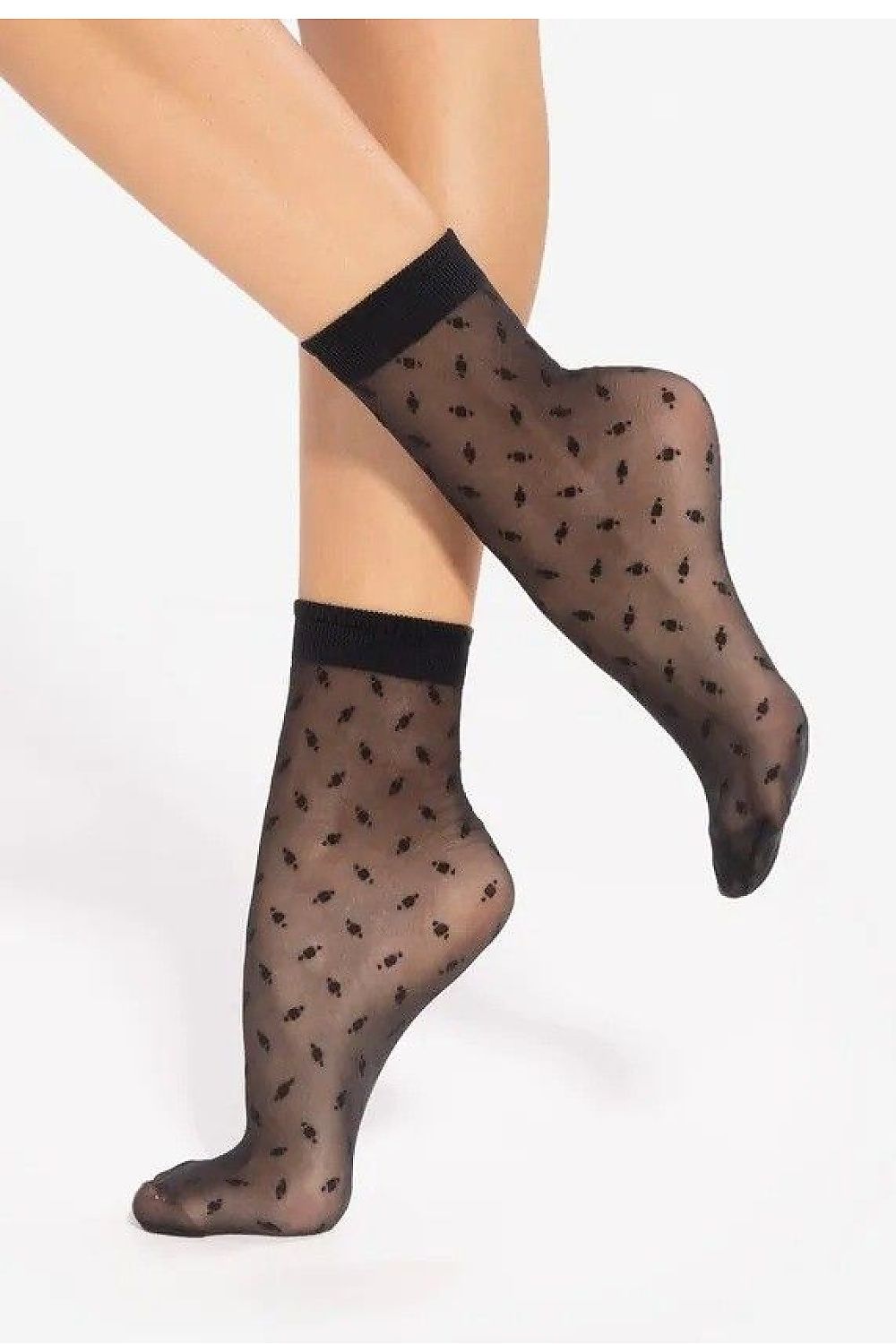 Hohe Socken 20 DEN Muster Damen elegant & komfortabel