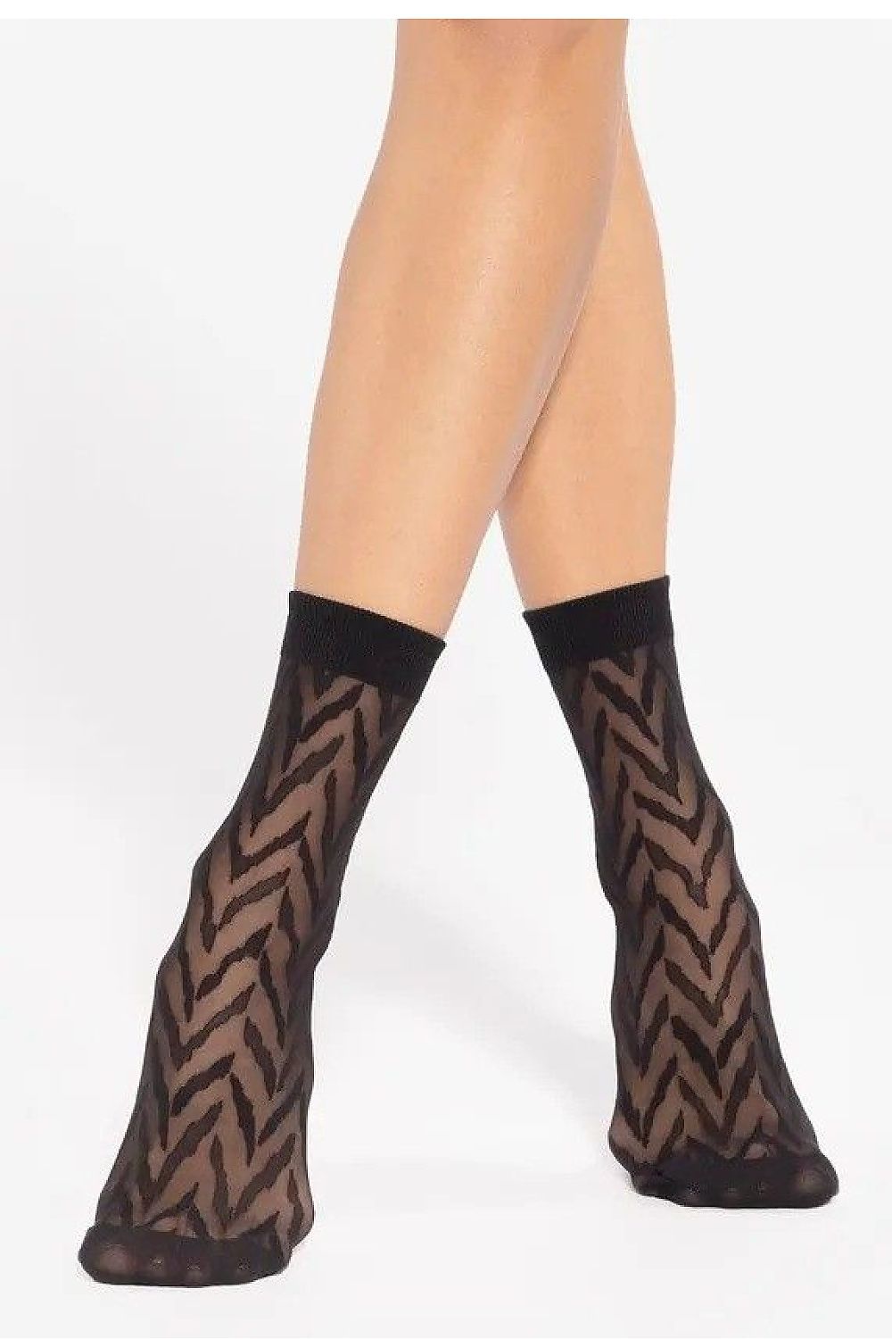 Hohe Socken 20 DEN Muster Damen elegant & komfortabel