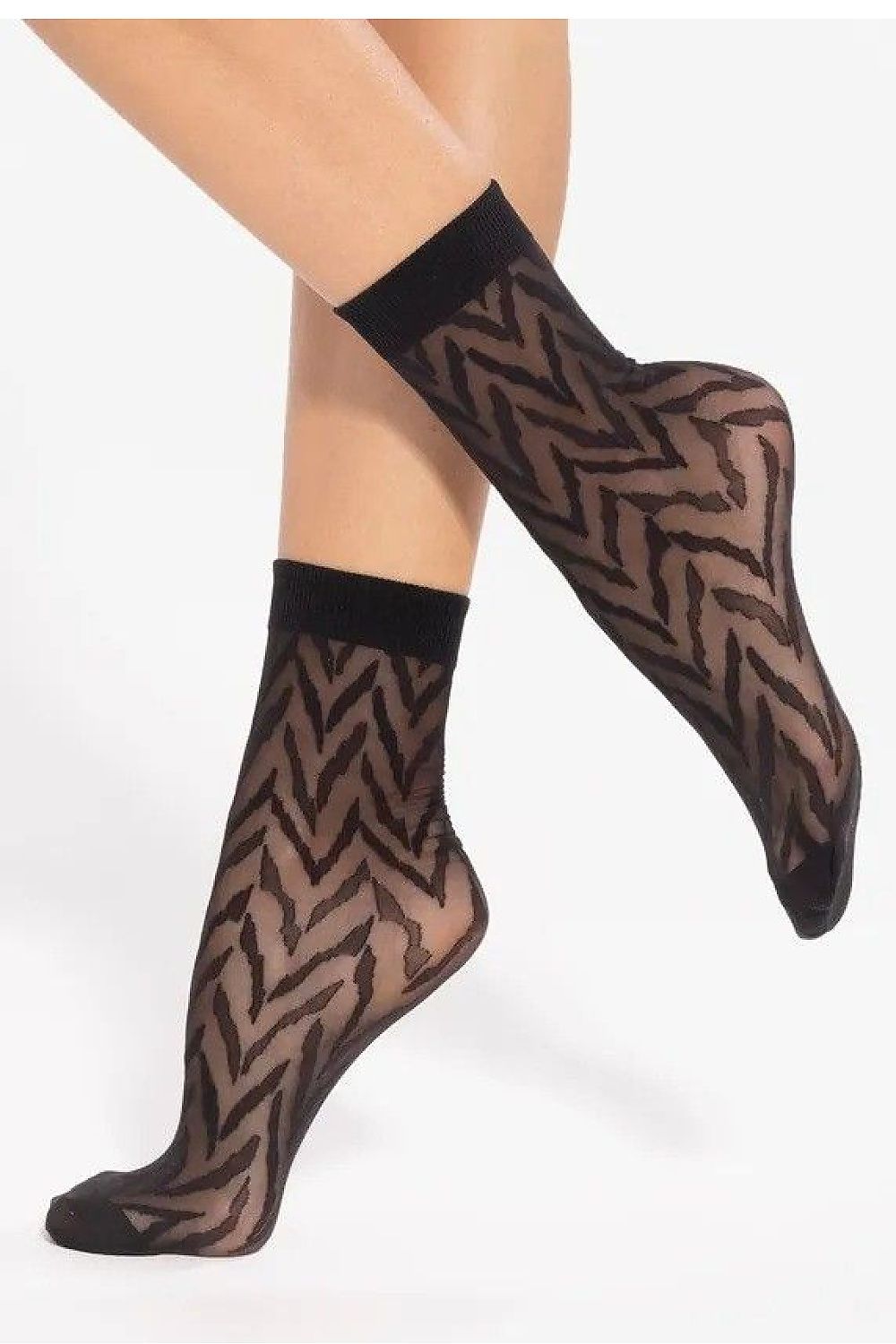 Hohe Socken 20 DEN Muster Damen elegant & komfortabel