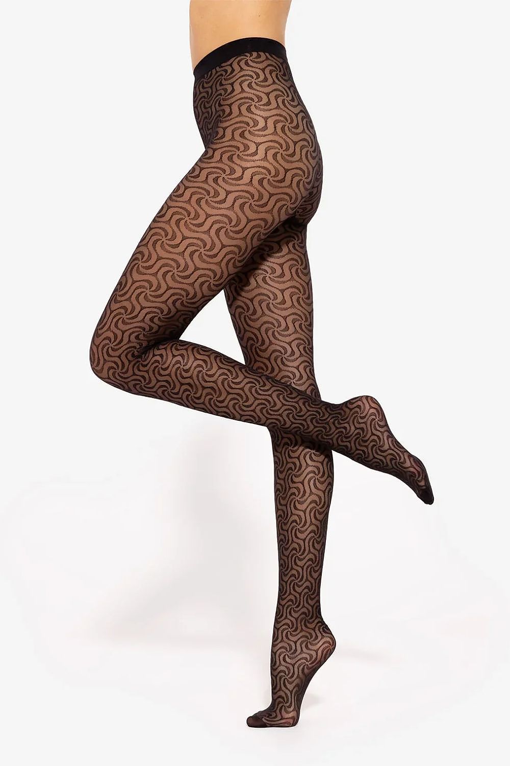 Strumpfhose Mosaikmuster geometrisch Damen stylisch & modern