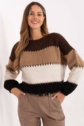 Pullover Italy Moda Damen – Lockerer Schnitt & Streifenmuster