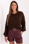 Damen Pullover Ballonärmel Stylisch Alltag Casual Komfort