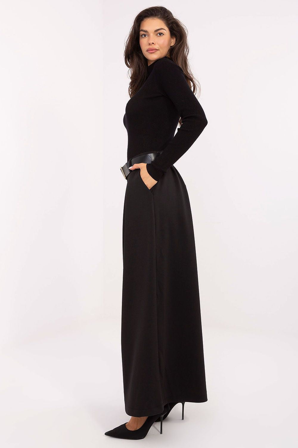 Palazzo-Hose Damen – Elegante Weithose mit Hoher Taille & Gürtel
