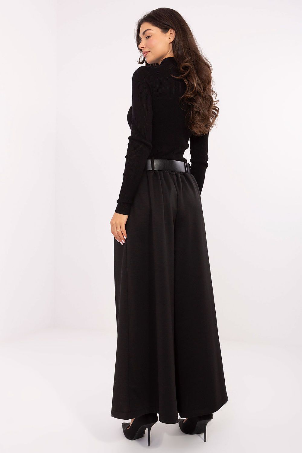Palazzo-Hose Damen – Elegante Weithose mit Hoher Taille & Gürtel