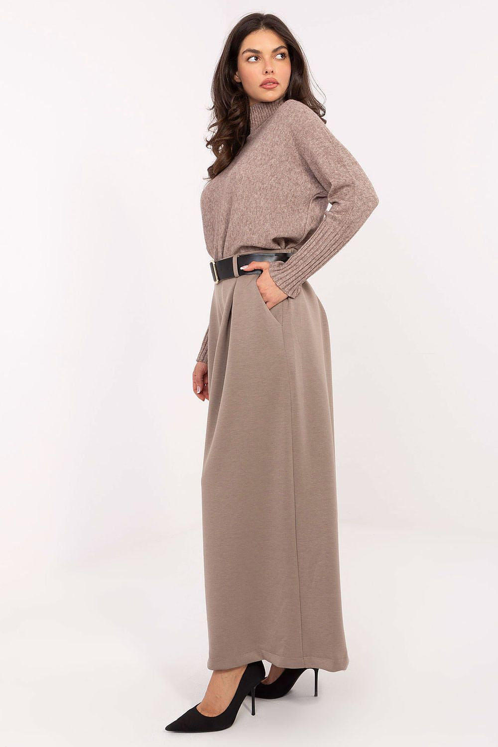 Palazzo-Hose Damen – Elegante Weithose mit Hoher Taille & Gürtel