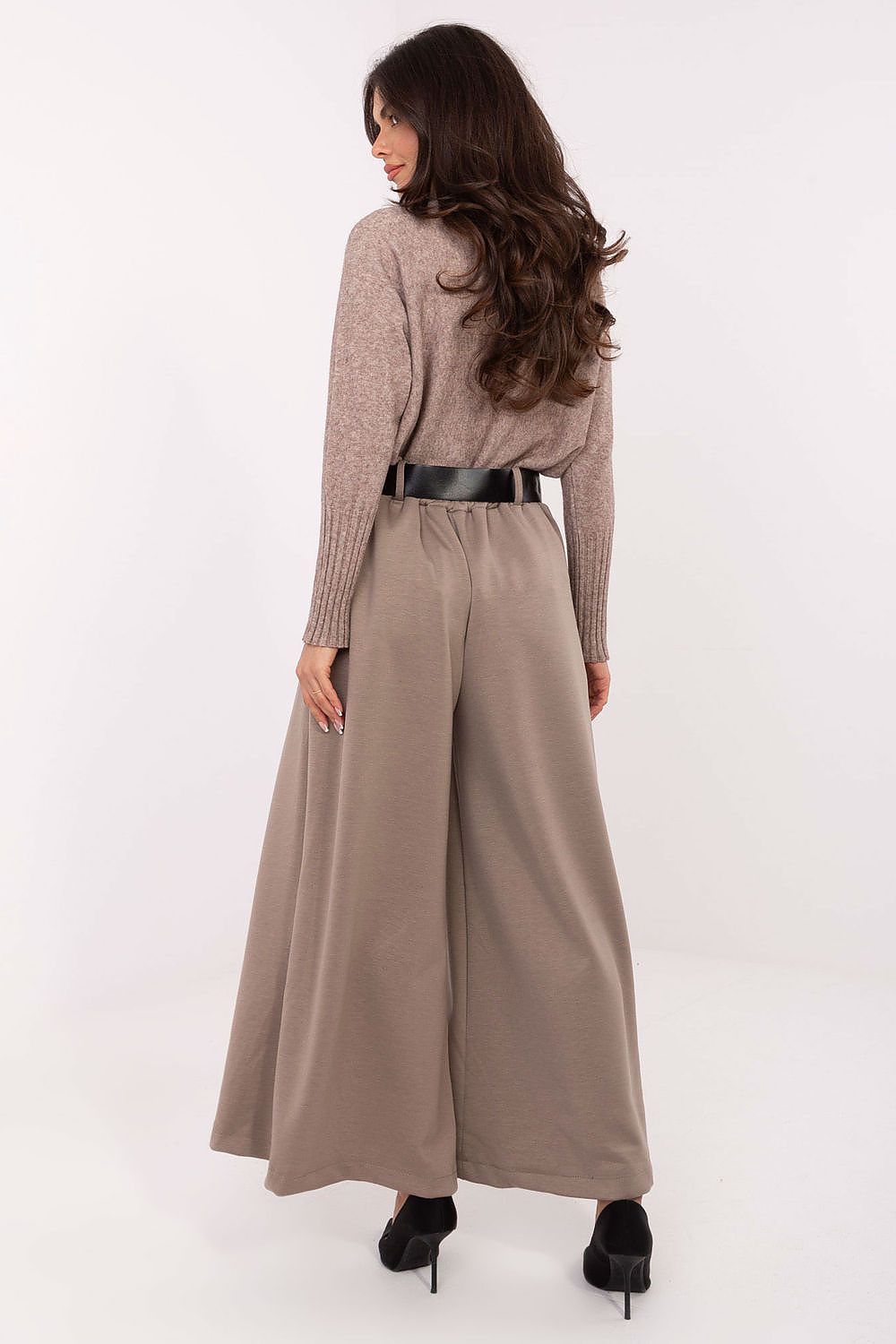 Palazzo-Hose Damen – Elegante Weithose mit Hoher Taille & Gürtel