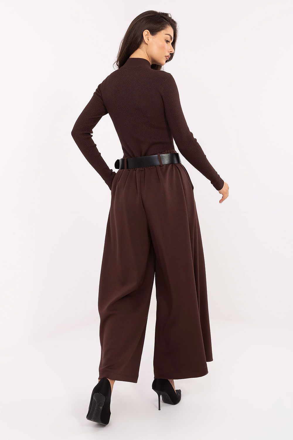 Palazzo-Hose Damen – Elegante Weithose mit Hoher Taille & Gürtel
