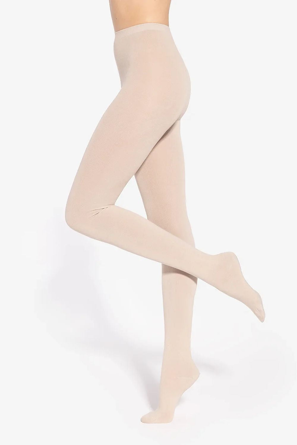 Baumwoll-Strumpfhose Damen Gatta Celia – Beige Rot Schwarz