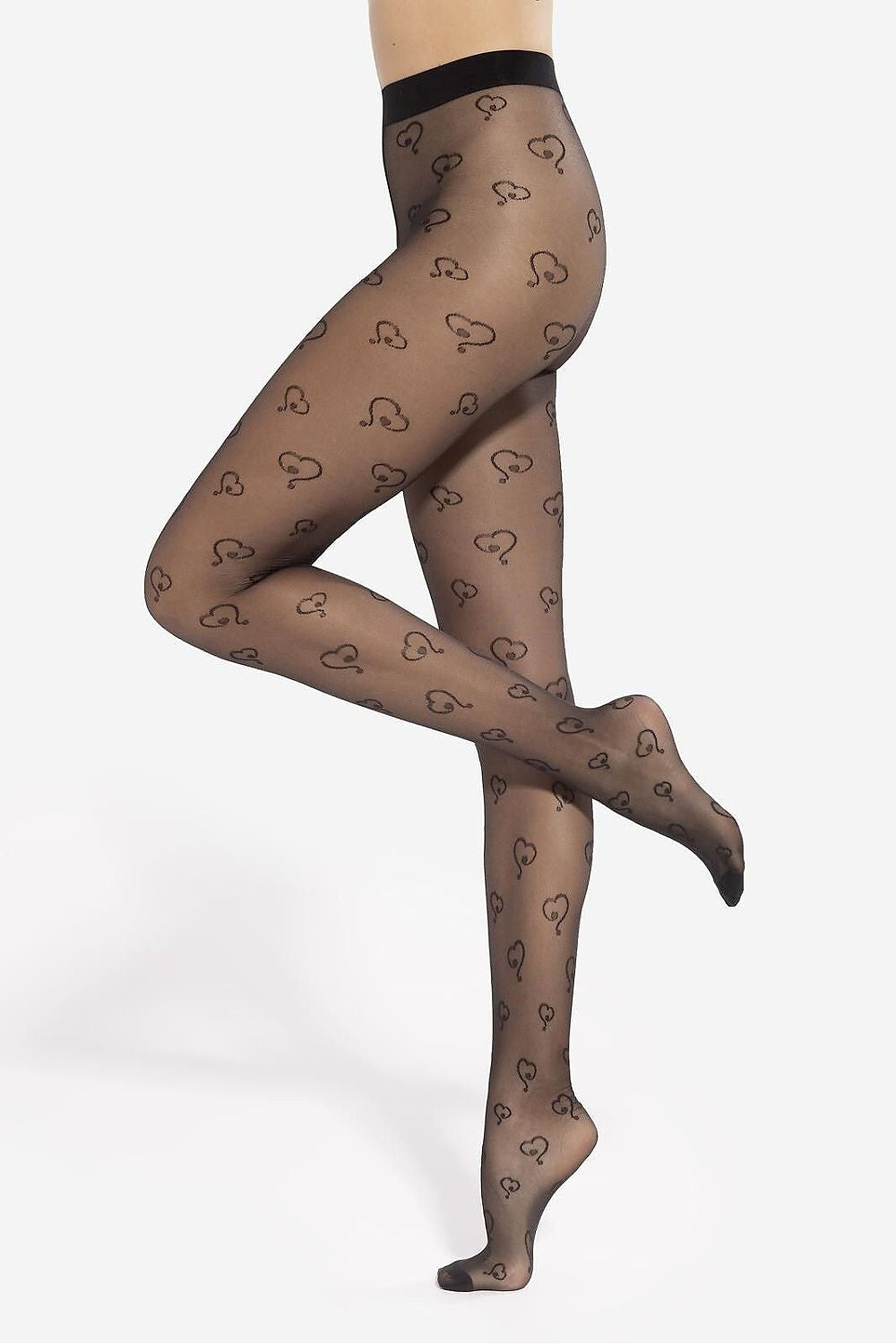 Strumpfhose 20 DEN Herzchenmuster Damen romantisch & feminin