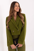 Damen Mantel Kurz Elegant Zweireihig Herbst Winter