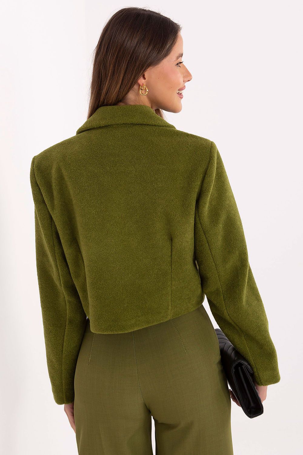 Damen Mantel Kurz Elegant Zweireihig Herbst Winter