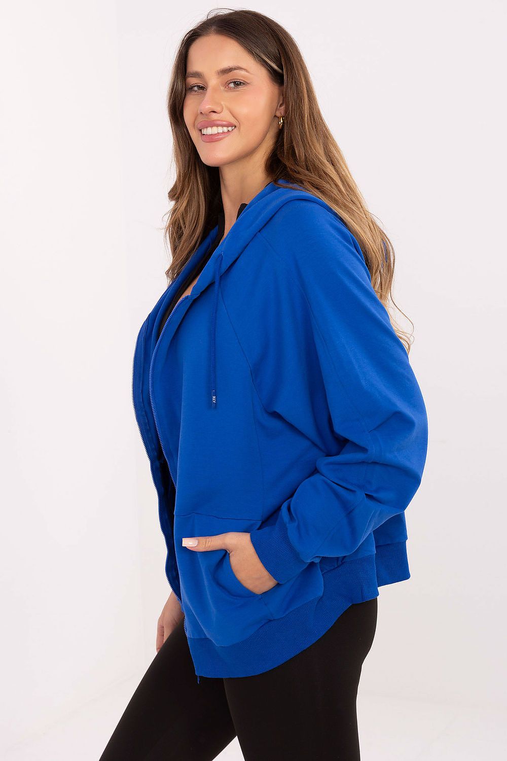 Pullover Damen Oversized Rundhals Bequem