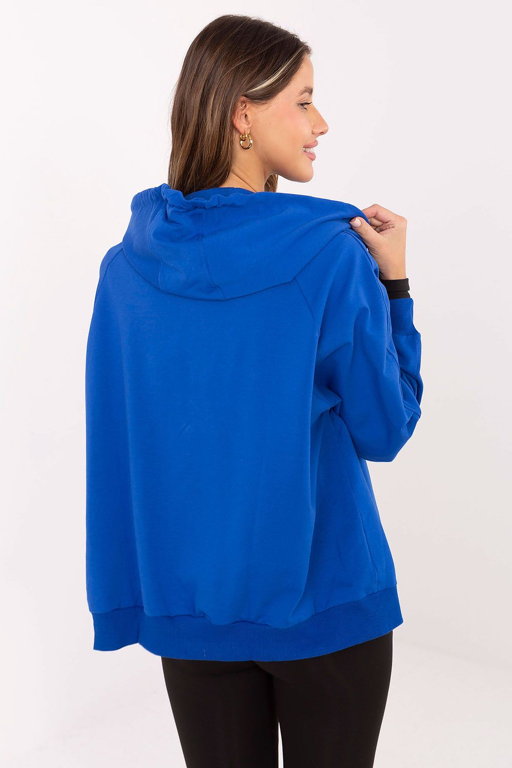 Pullover Damen Oversized Rundhals Bequem