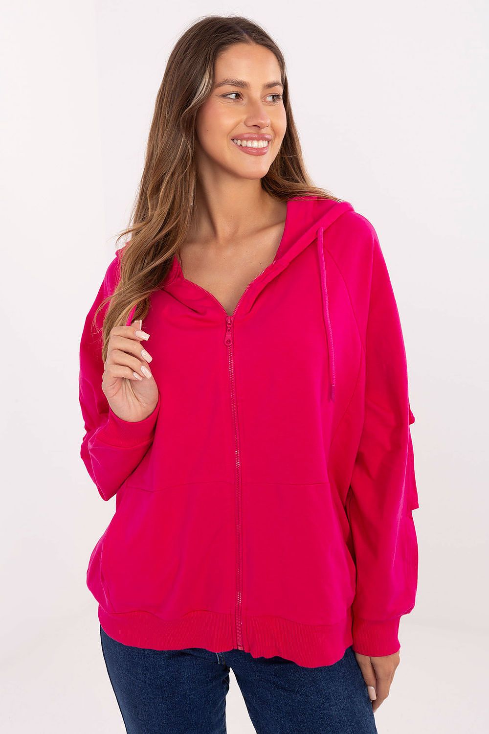 Pullover Damen Oversized Rundhals Bequem