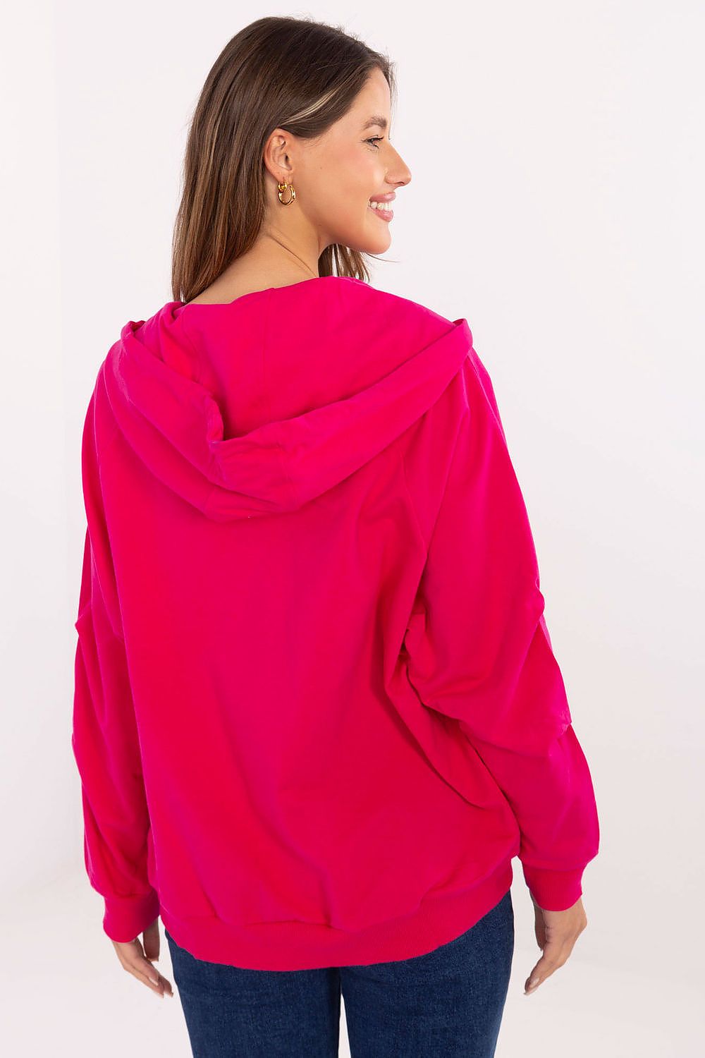 Pullover Damen Oversized Rundhals Bequem