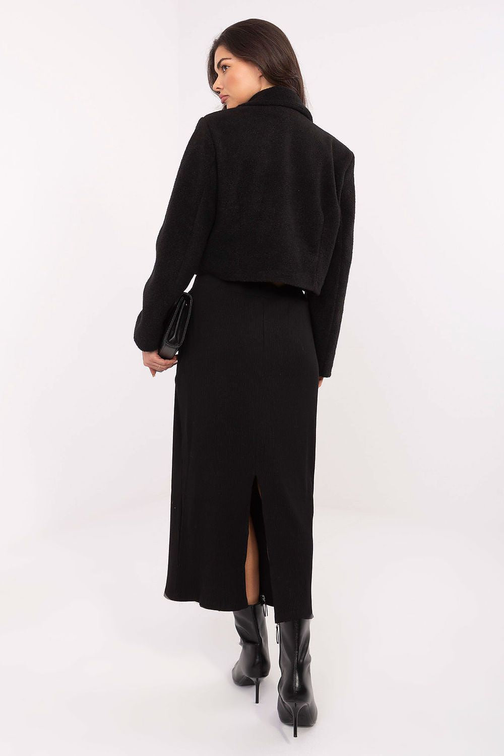 Damen Mantel Kurz Elegant Zweireihig Herbst Winter