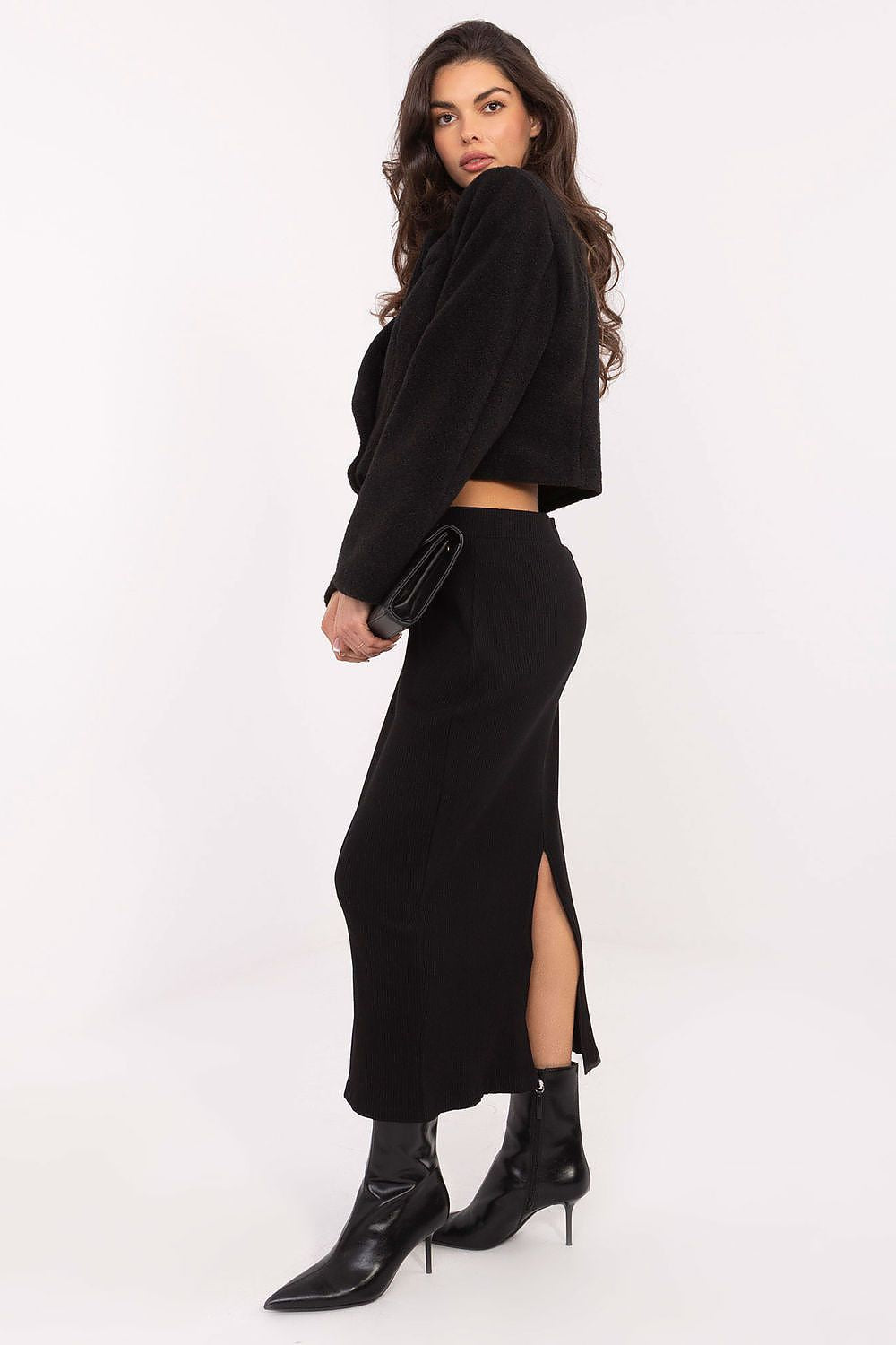 Damen Mantel Kurz Elegant Zweireihig Herbst Winter