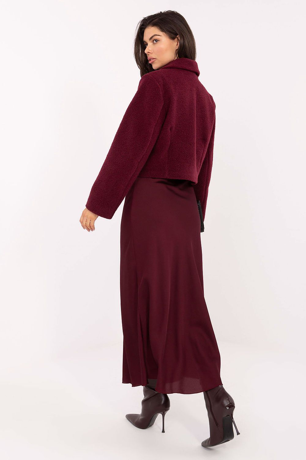Damen Mantel Kurz Elegant Zweireihig Herbst Winter