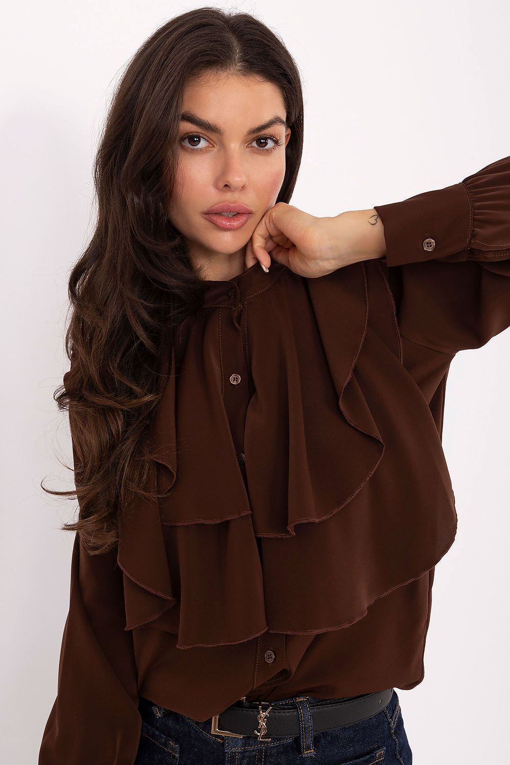Hemd Damen Langarm Rüschen – Elegant & Zeitlos