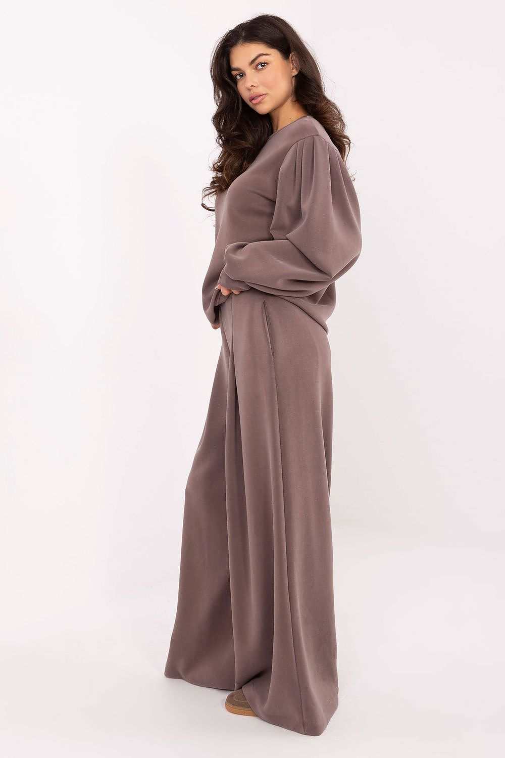 Damen Pullover Butterstoff mit Puffärmeln