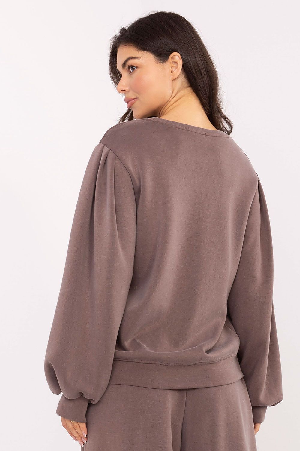 Damen Pullover Butterstoff mit Puffärmeln