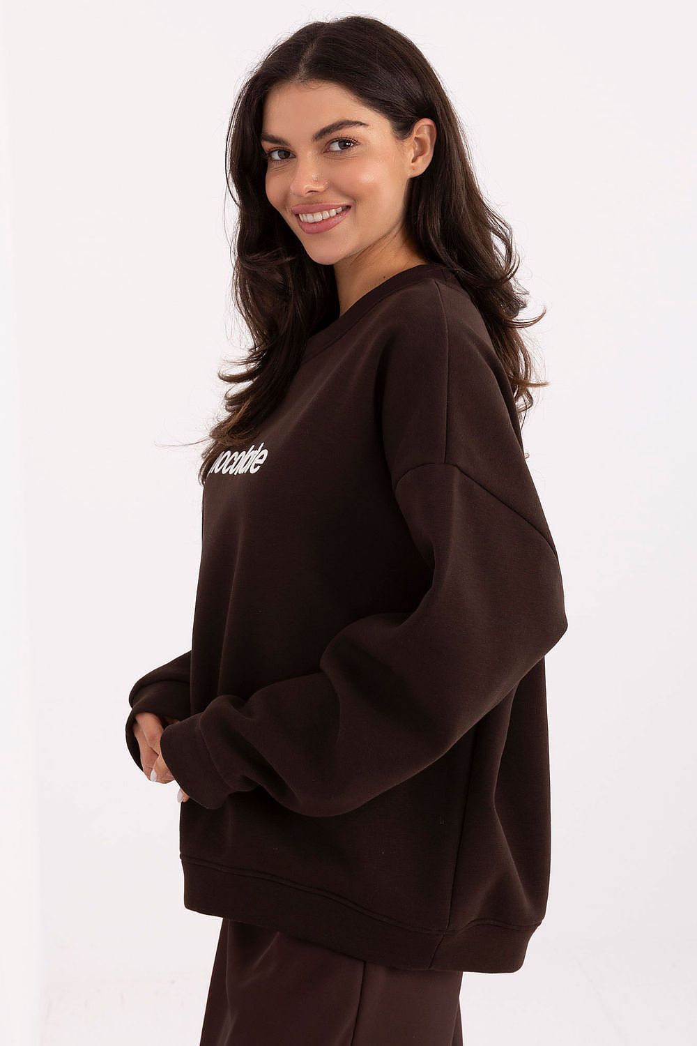 Stickerei Sweater Damen Baumwolle Langarm – 6 Farben Einheitsgröße
