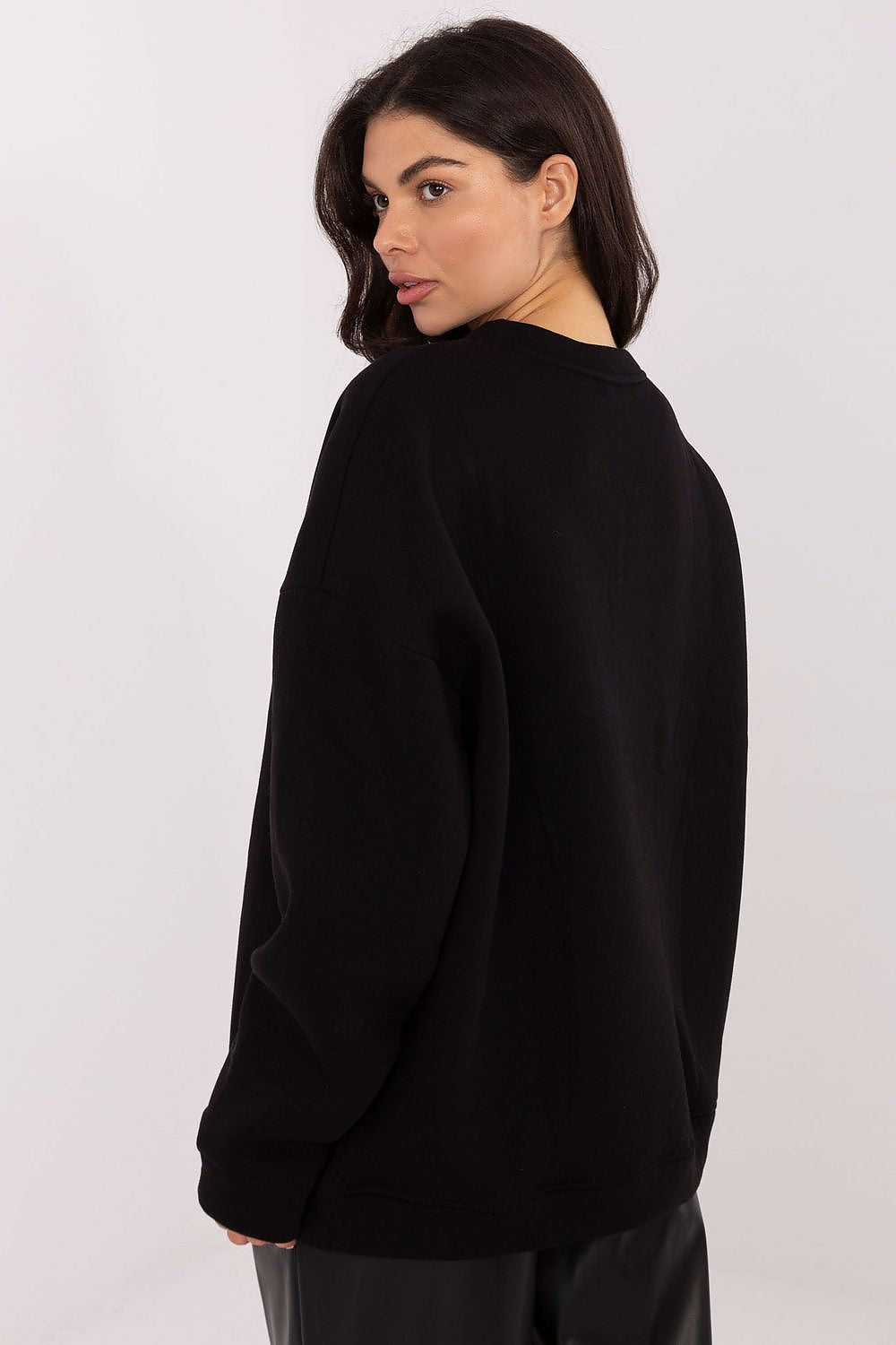 Stickerei Sweater Damen Baumwolle Langarm – 6 Farben Einheitsgröße