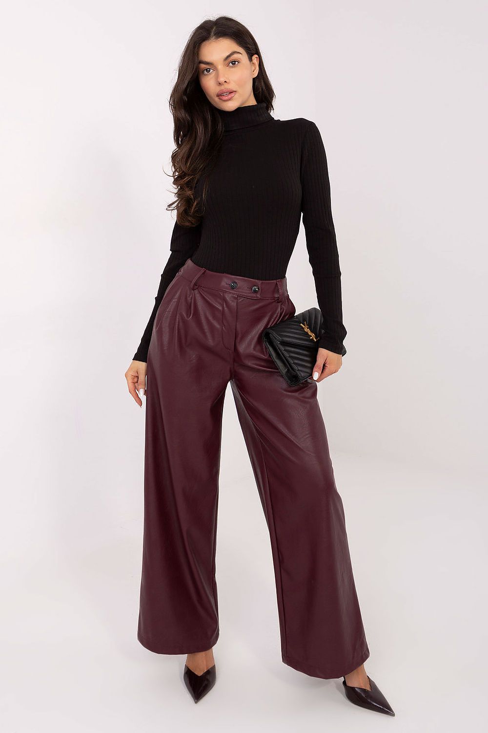 Damen Rollkragenpullover Gerippt Baumwolle Klassisch Stylisch