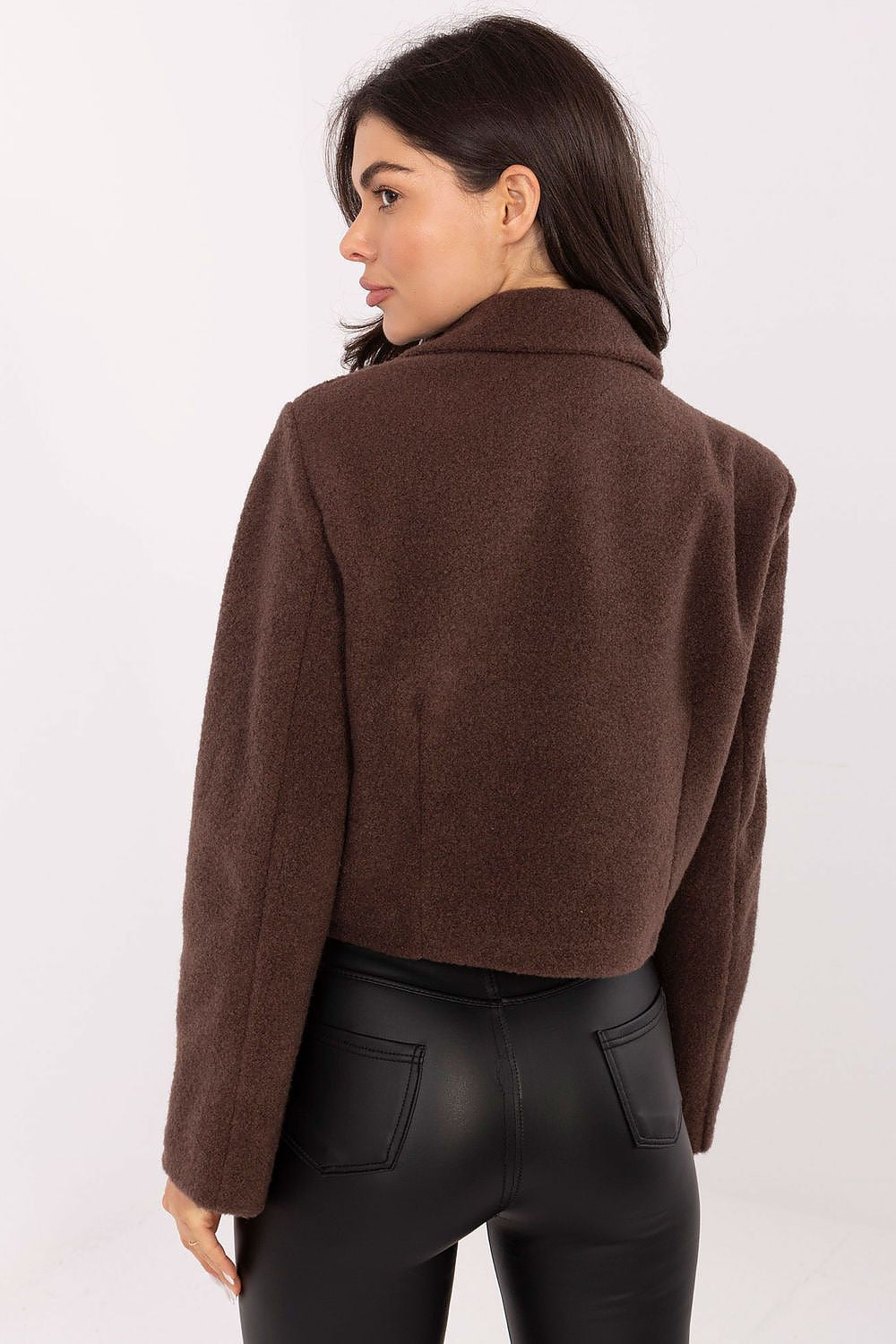Damen Mantel Kurz Elegant Zweireihig Herbst Winter