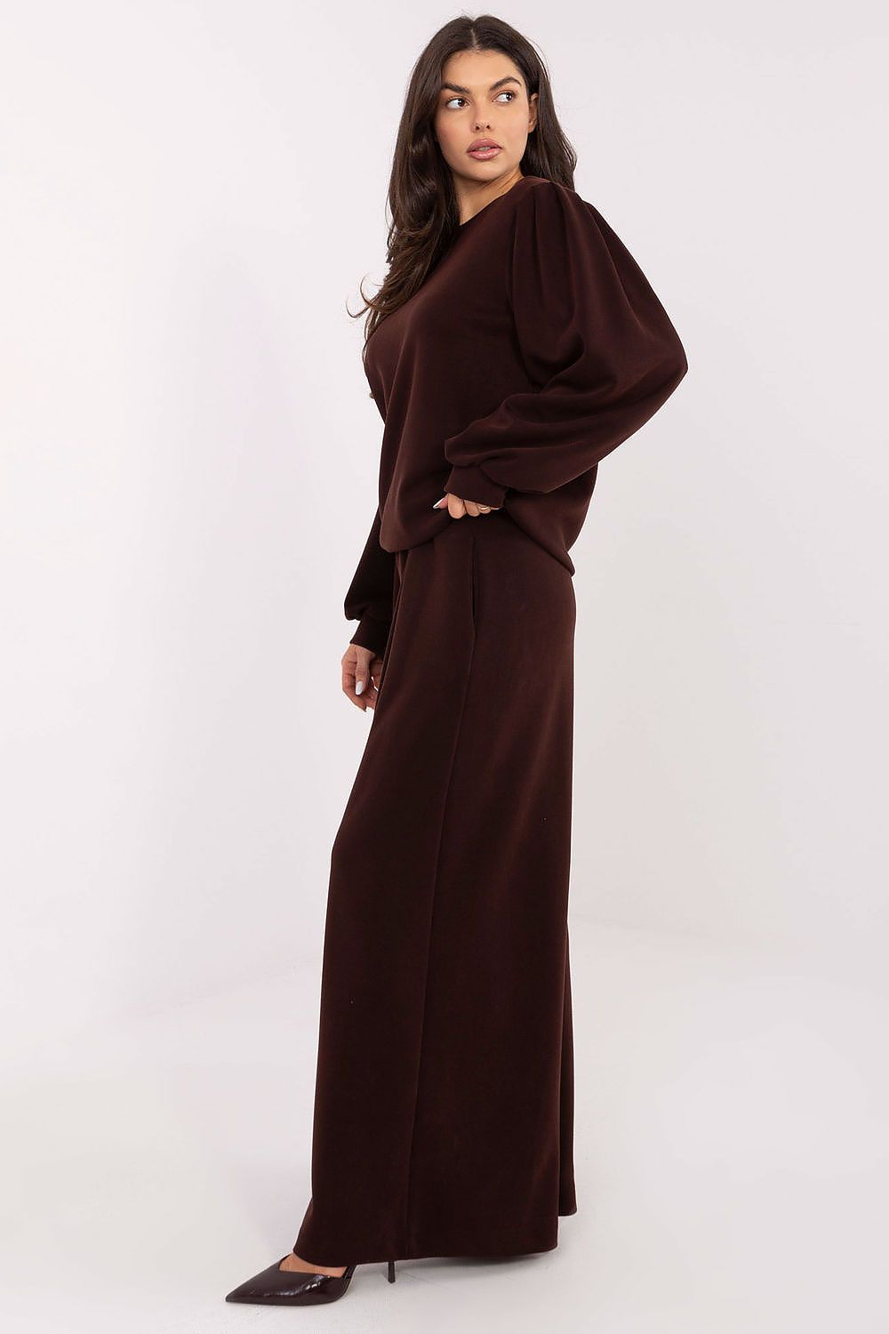 Damen Pullover Butterstoff mit Puffärmeln
