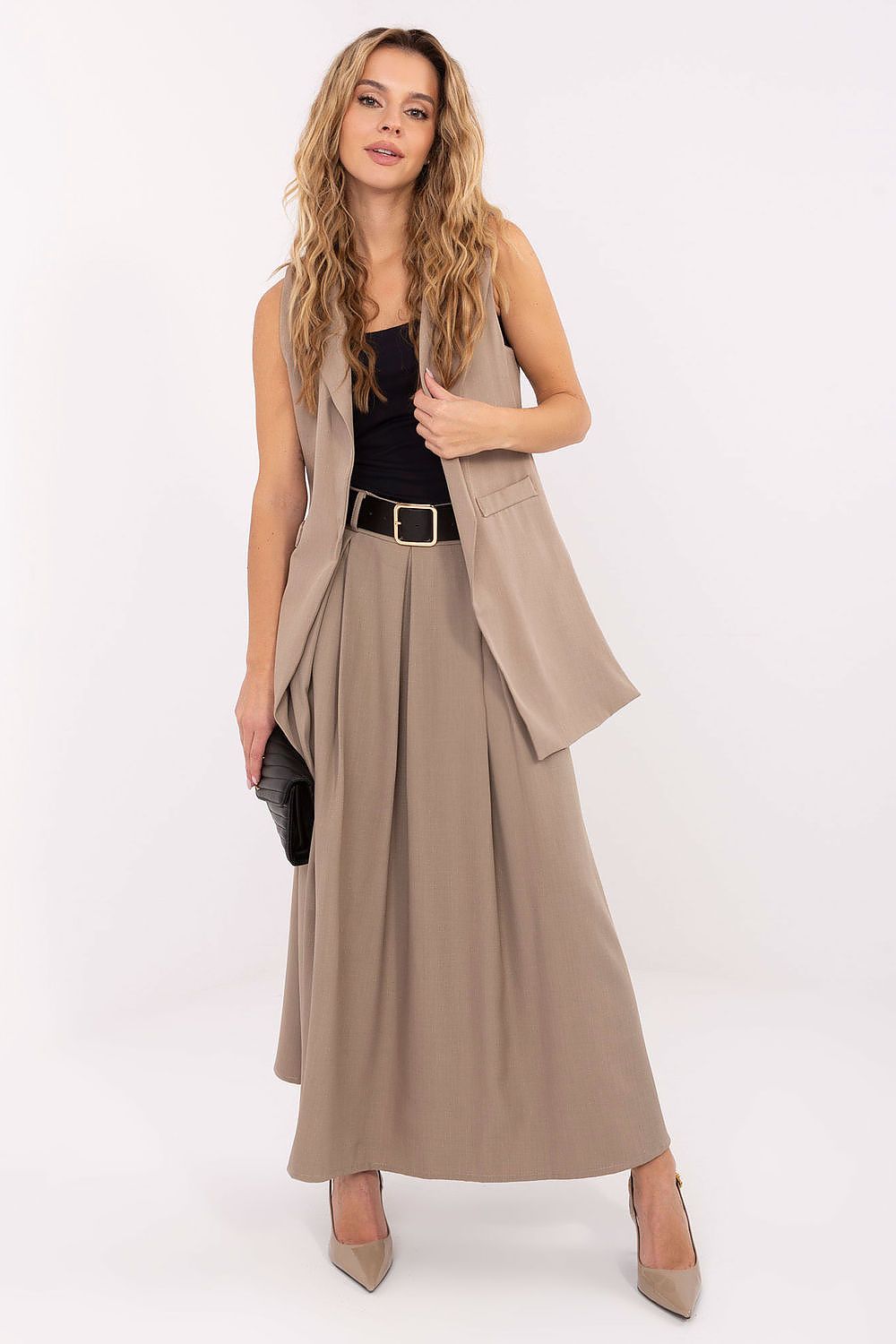 Weste Damen Ärmellos Polyester Elegant Layering