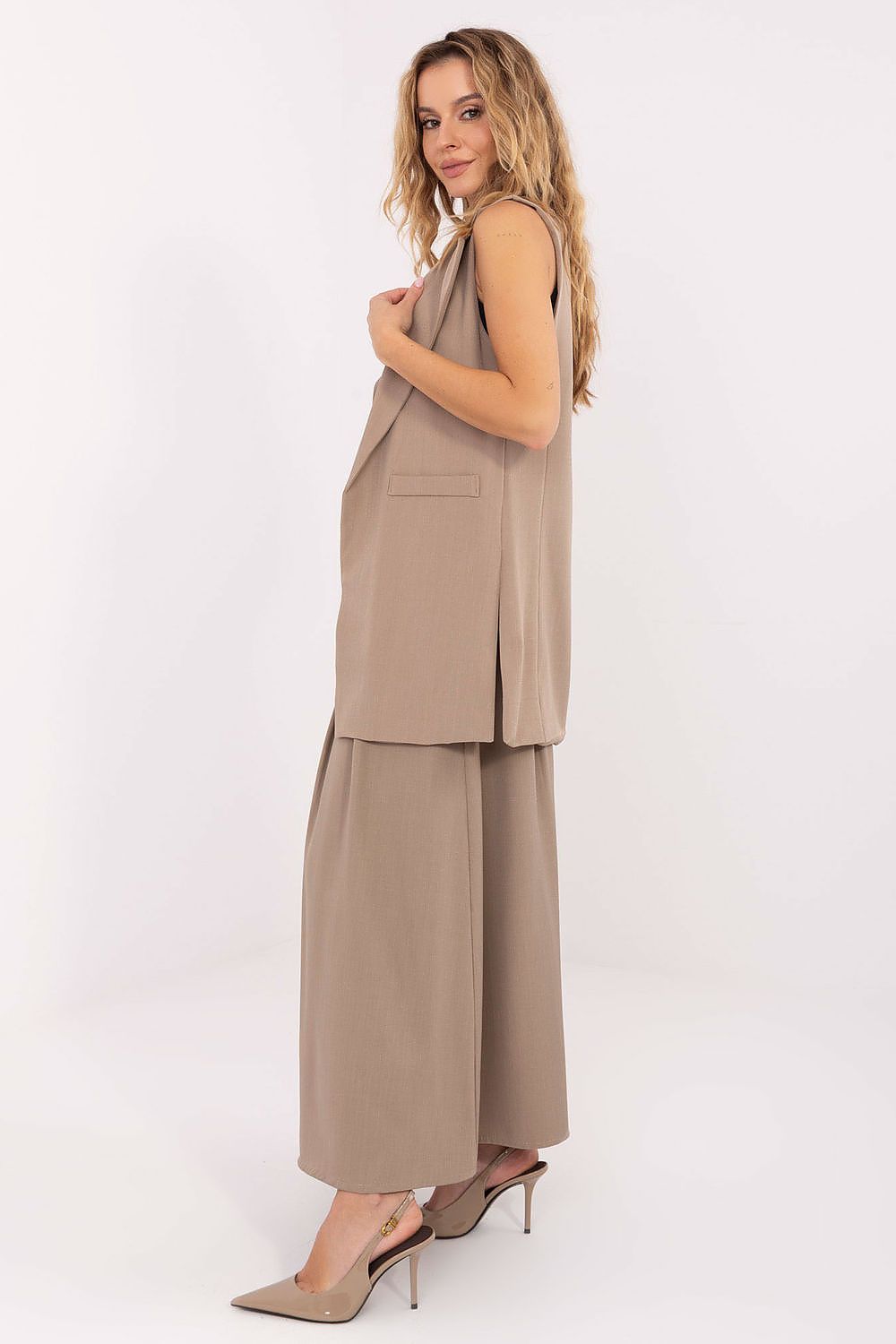 Weste Damen Ärmellos Polyester Elegant Layering
