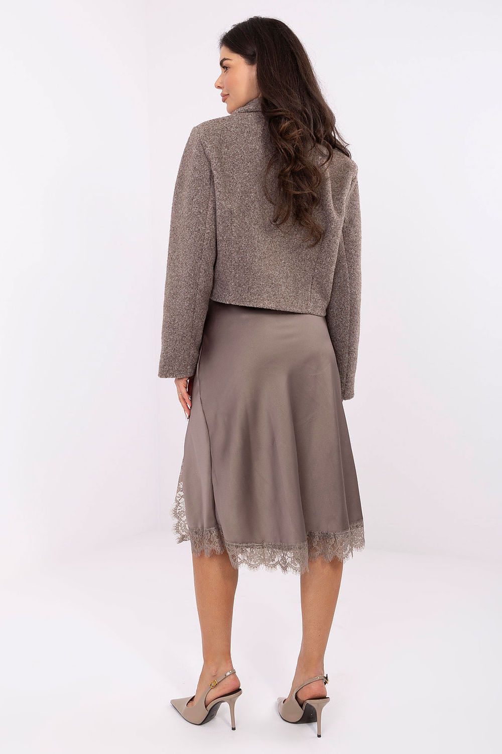Damen Mantel Kurz Elegant Zweireihig Herbst Winter