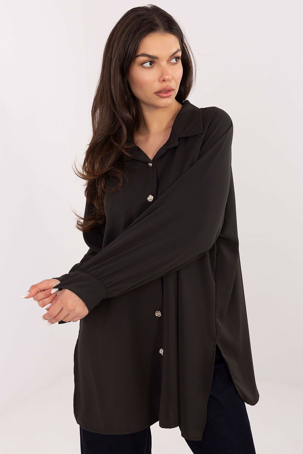 Damen Bluse Langarm Puffärmel Elegant Business Casual