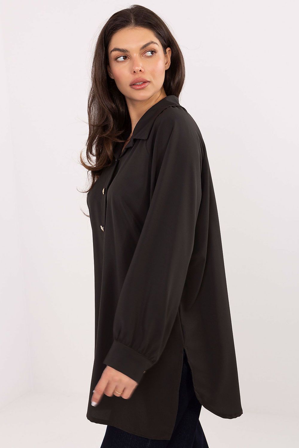 Damen Bluse Langarm Puffärmel Elegant Business Casual