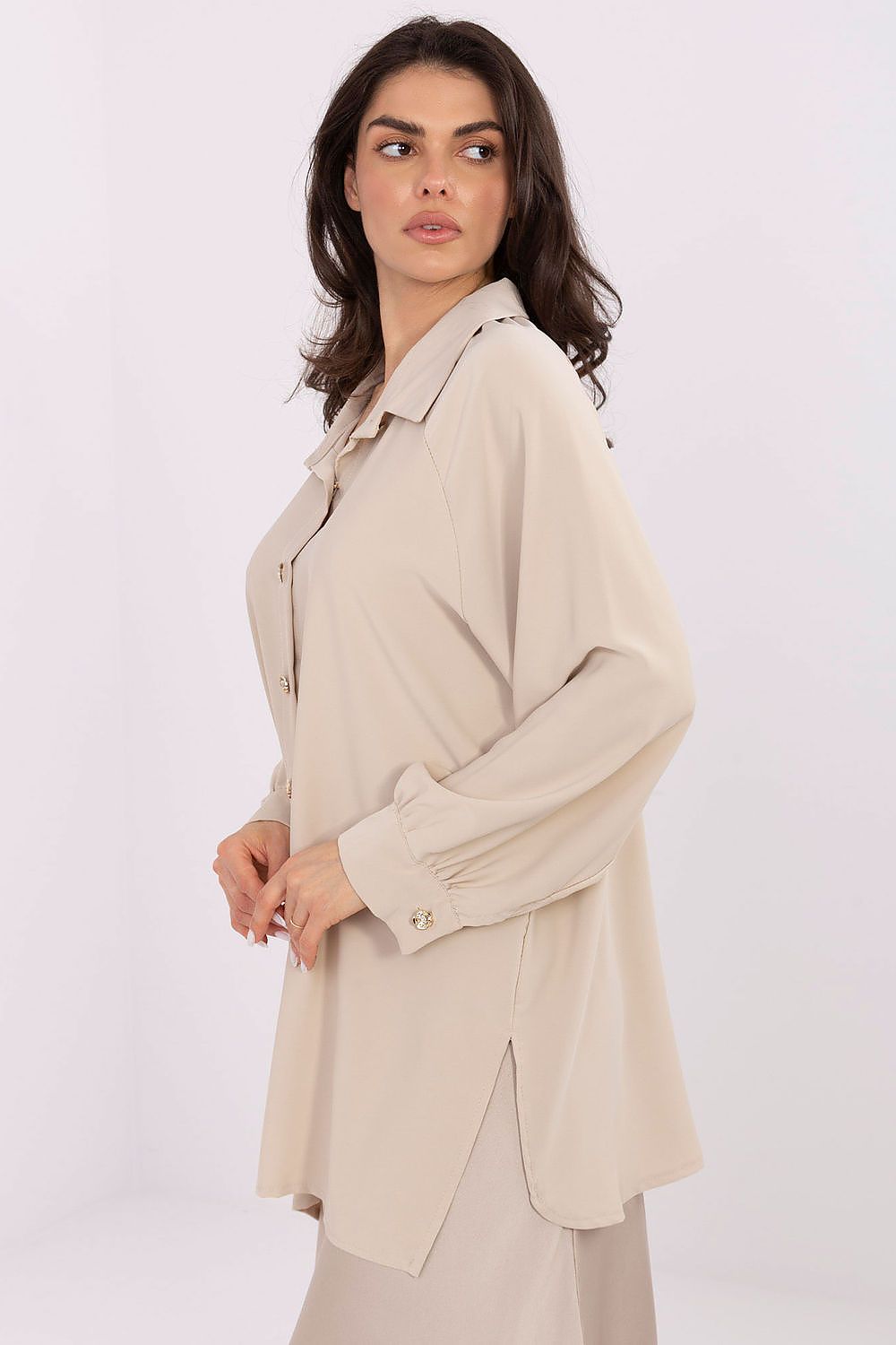 Damen Bluse Langarm Puffärmel Elegant Business Casual