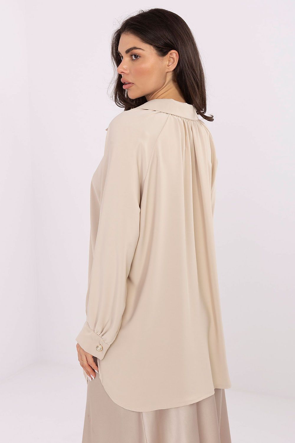 Damen Bluse Langarm Puffärmel Elegant Business Casual