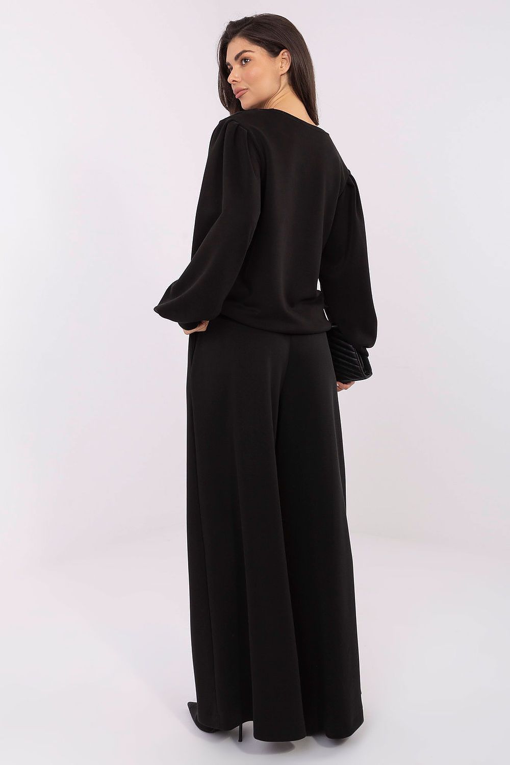 Damen Pullover Butterstoff mit Puffärmeln