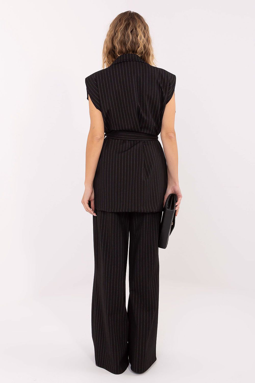 Weste Damen Streifenmuster Gürtel – Stylisch & Elegant