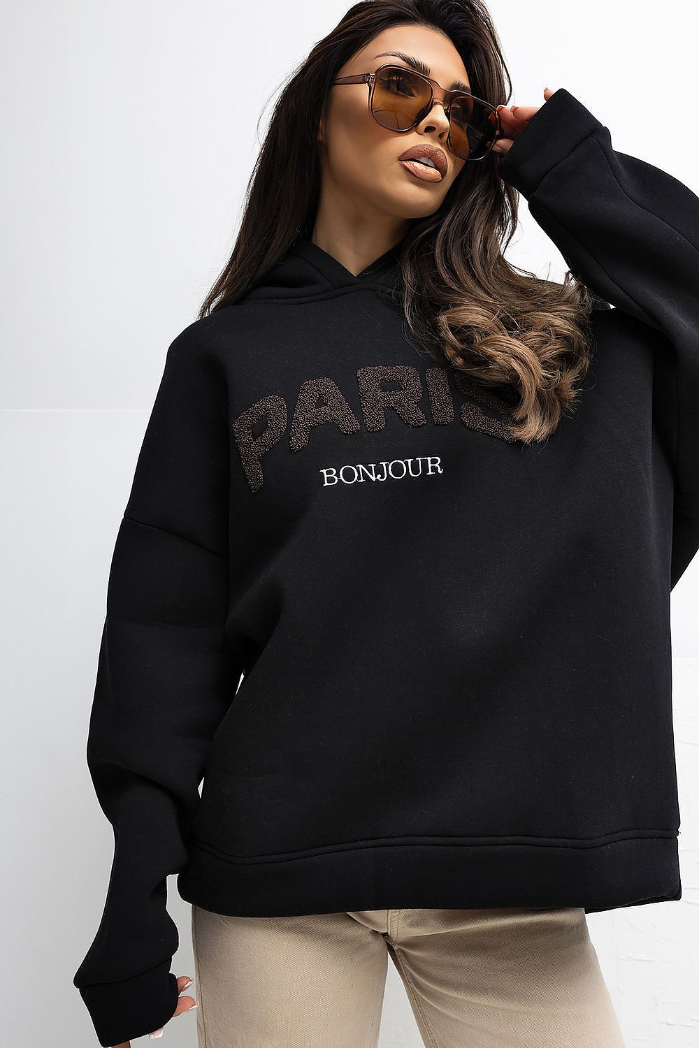 Pullover Damen Strick V-Ausschnitt Warm