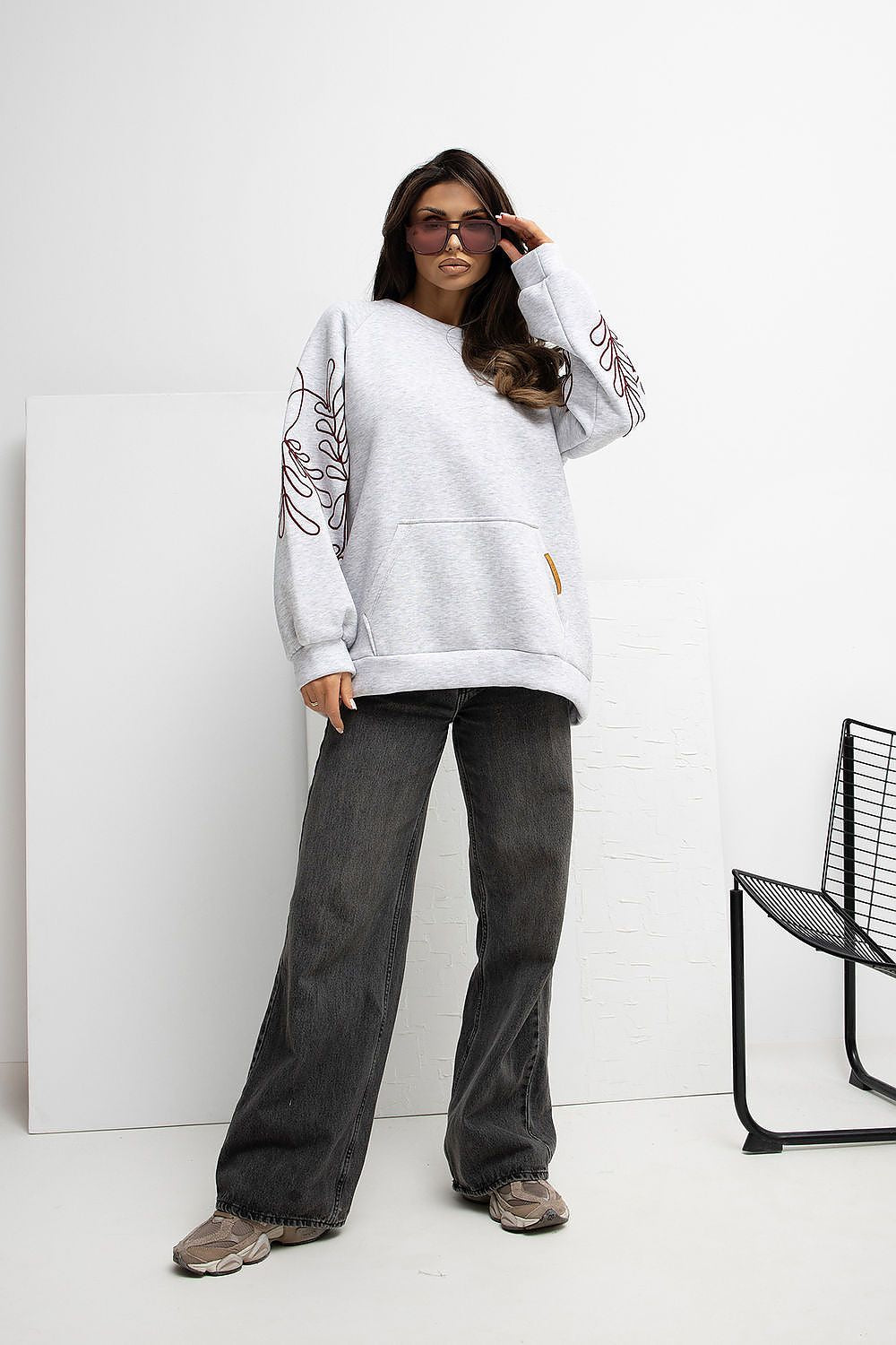 Pullover Damen Casual Rundhals Bequem