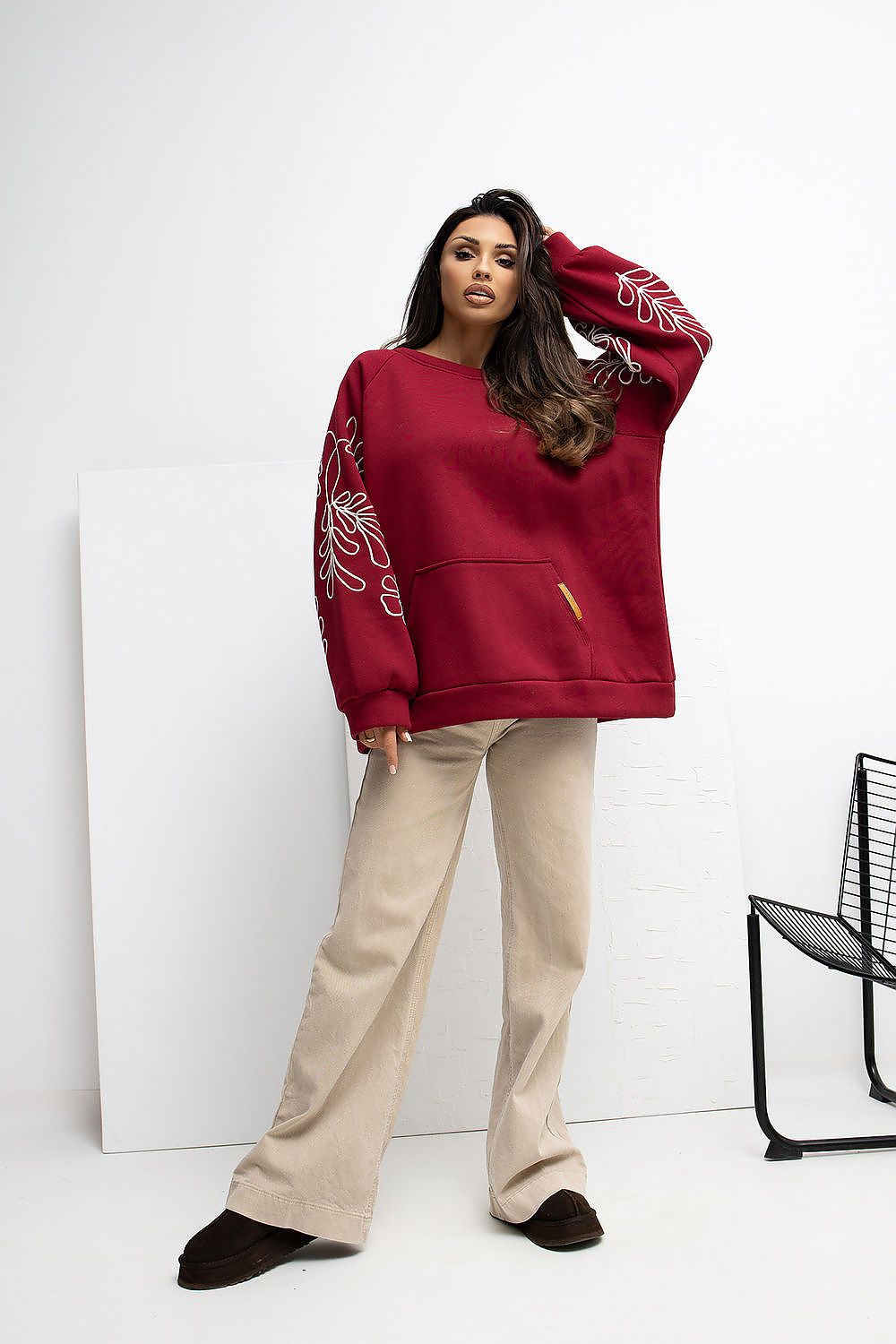 Pullover Damen Casual Rundhals Bequem