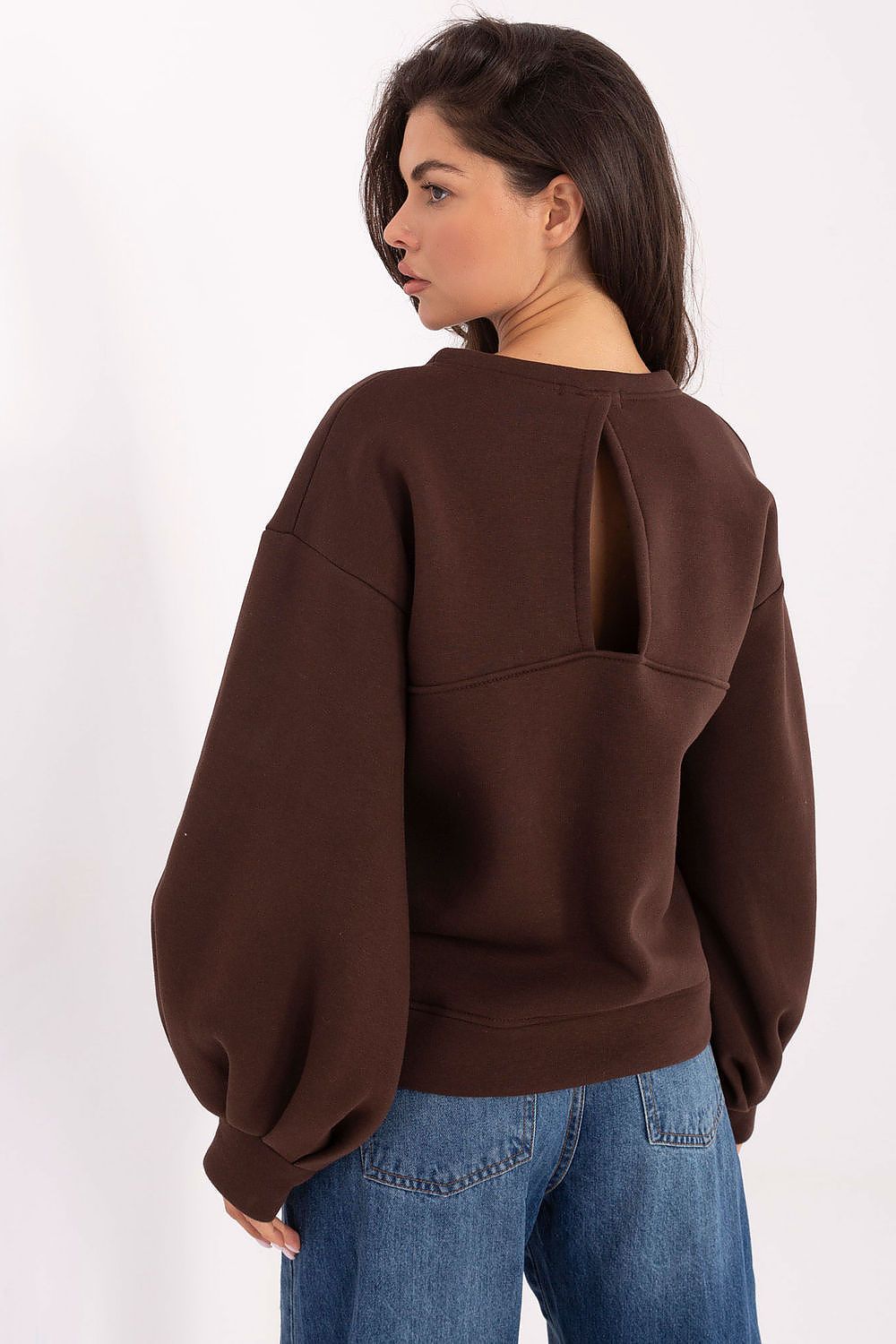 Damen Sweatshirt mit Stickerei & Ballonärmeln
