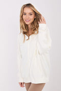 Pullover Damen Oversized Rundhals Bequem